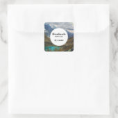 Handgefertigt mit Liebe Landschaftlich Alpengebirg Quadratischer Aufkleber (Tasche)