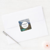 Handgefertigt mit Liebe Landschaftlich Alpengebirg Quadratischer Aufkleber (Umschlag)