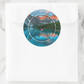 Handgefertigt mit Liebe Landschaftliches Foto Runder Aufkleber (Tasche)