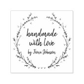 Handgefertigt mit Liebe Lavender Hearden Kranz Permastempel (Design)
