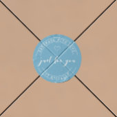 Handgefertigt mit Liebe Light Blue Personalisiert  Runder Aufkleber