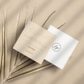 Handgefertigt mit Liebe Logo für kleine Unternehme Quadratische Visitenkarte