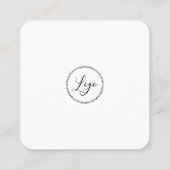 Handgefertigt mit Liebe Logo für kleine Unternehme Quadratische Visitenkarte (Rückseite)