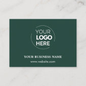 Handgefertigt mit Liebe | Logo-Grün Visitenkarte (Rückseite)