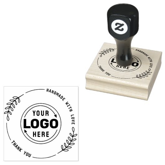 Handgefertigt mit Liebe-Logo-Rubber-Briefmarke Gummistempel (Stempel)