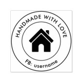 Handgefertigt mit Liebe-Logo-Text Permastempel (Design)