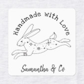 Handgefertigt mit Liebe Magischer Hare Etiketten (Design 2)