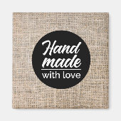 Handgefertigt mit Liebe Magnet (Vorne)