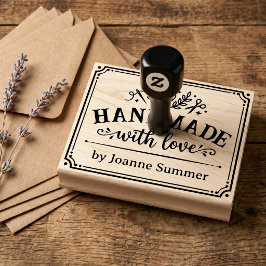 Handgefertigt mit Liebe - Maker's Mark - Kleinunte Gummistempel