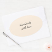 Handgefertigt mit Liebe Minimal Sticker – Elegante (Umschlag)