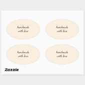 Handgefertigt mit Liebe Minimal Sticker – Elegante (Blatt)