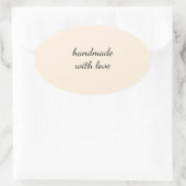 Handgefertigt mit Liebe Minimal Sticker – Elegante (Tasche)