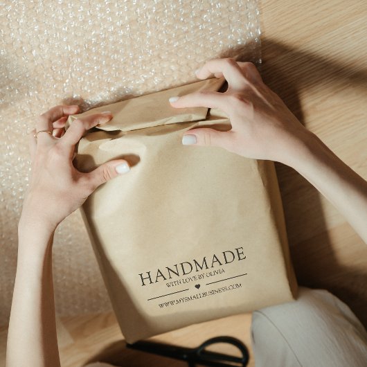 Handgefertigt mit Liebe Minimalistische kleine Unt Gummistempel