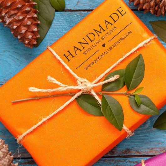 Handgefertigt mit Liebe Minimalistische kleine Unt Gummistempel