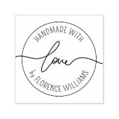 Handgefertigt mit Liebe | Moderner Minimalistische Permastempel (Design)