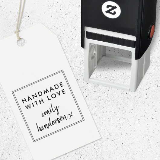 Handgefertigt mit Liebe | Modernes Minimalistisch  Permastempel