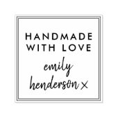 Handgefertigt mit Liebe | Modernes Minimalistisch  Permastempel (Design)