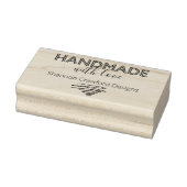 Handgefertigt mit Liebe Modernes Retro-Signature-S Gummistempel (Stempel)
