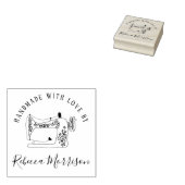 Handgefertigt mit Liebe | Nähmaschine und Individu Gummistempel (Stempel)