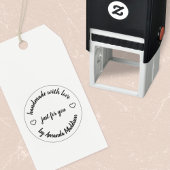 Handgefertigt mit Liebe | Name des modernen Herzma Permastempel