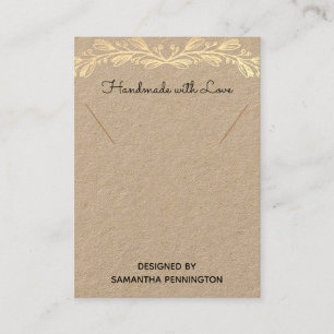 Handgefertigt mit Liebe Necklace Display Produktka Visitenkarte