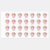 Handgefertigt mit Liebe Niedlich Rainbow & Hearts Etiketten (Blatt)