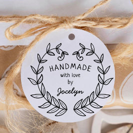 Handgefertigt mit Liebe Niedlicher Herzrahmen Gummistempel