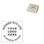 Handgefertigt mit Liebe niedliches einfaches Logo Gummistempel (Stempel)
