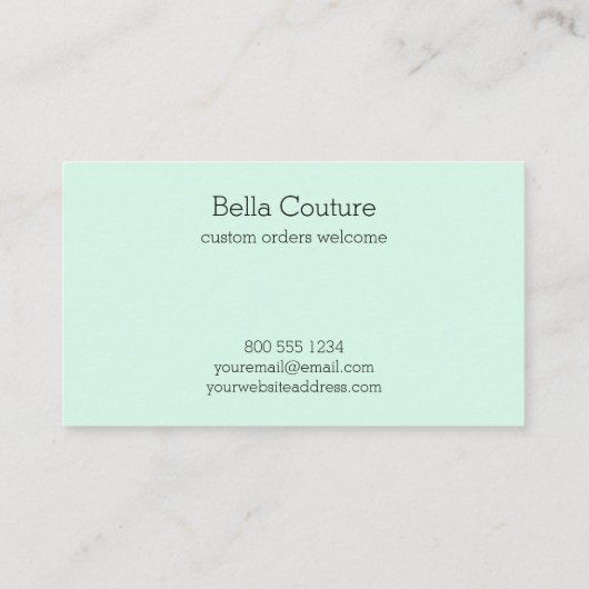 Handgefertigt mit Liebe Niedliches Land Herzminze Visitenkarte (Rückseite)