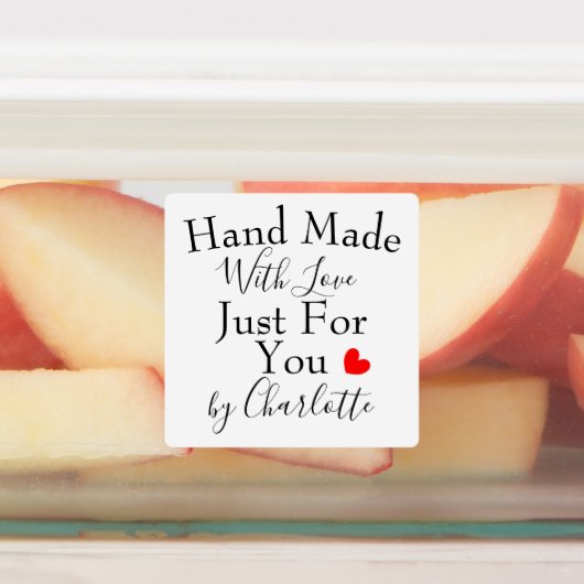 Handgefertigt mit Liebe nur für Sie Personalisiert Etiketten (Befestigt)
