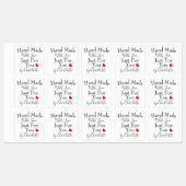 Handgefertigt mit Liebe nur für Sie Personalisiert Etiketten (Blatt)