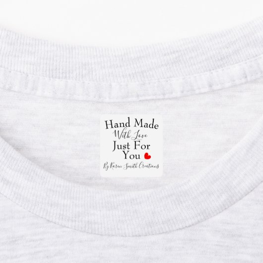 Handgefertigt mit Liebe nur für Sie Personalisiert Etiketten (Befestigt)