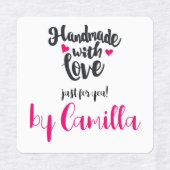 Handgefertigt mit Liebe Nur für Sie Personalisiert Etiketten (Design 1)