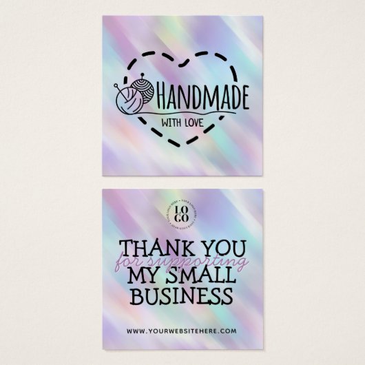 Handgefertigt mit Liebe - Packungsbeilage für klei (Vorne & Hinten)