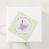 Handgefertigt mit Liebe Pastel Heart Yarn Fibre Ta Geschenkanhänger (Beispiel)