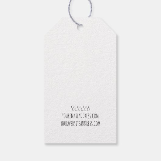 Handgefertigt mit Liebe Peach Doodle Heart Geschenkanhänger (Rückseite)