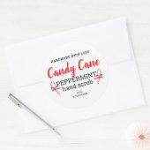 Handgefertigt mit Liebe Peppermint Sugar Scrub bea Runder Aufkleber (Umschlag)