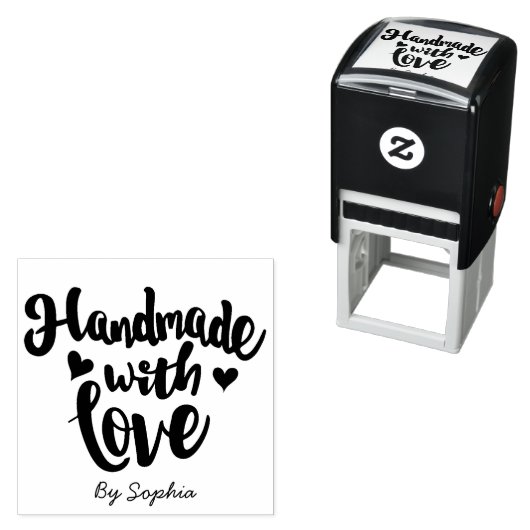 Handgefertigt mit Liebe Permastempel (Beispiel)