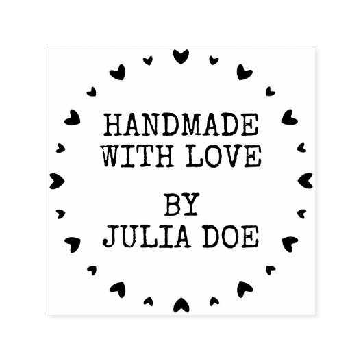 Handgefertigt mit Liebe Permastempel (Design)