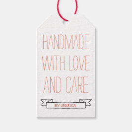 Handgefertigt mit Liebe Personalisiert Geschenkanhänger