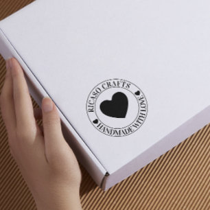 Handgefertigt mit Liebe personalisiert Gummistempel