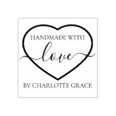 Handgefertigt mit Liebe personalisierte Herztypogr Gummistempel (Prägung)