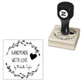 Handgefertigt mit Liebe Personalisierte KautschukB Gummistempel (Stempel)