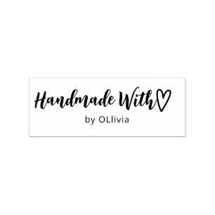 Handgefertigt mit Liebe Personalisierte KautschukB Gummistempel