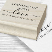 Handgefertigt mit Liebe personalisierte Typografie Gummistempel