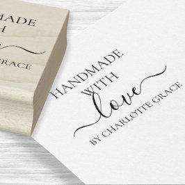 Handgefertigt mit Liebe personalisierte Typografie Gummistempel