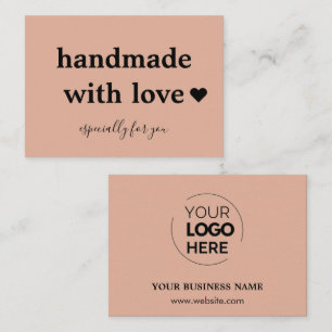 Handgefertigt mit Liebe Pink für das benutzerdef Visitenkarte