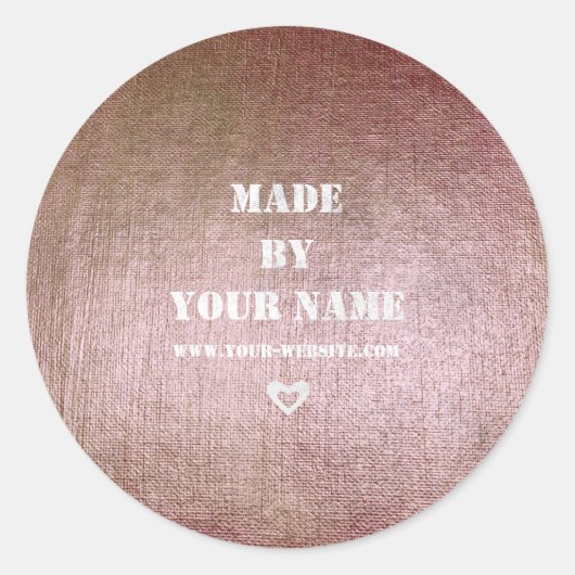 Handgefertigt mit Liebe-Pinsel Runder Aufkleber (Vorderseite)