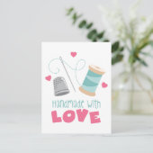 Handgefertigt mit Liebe Postkarte (Stehend Vorderseite)