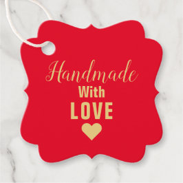 Handgefertigt mit Liebe-Produkttags Geschenkanhänger